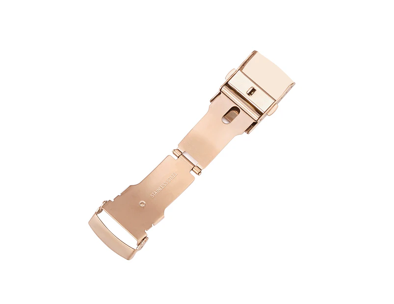 Gotofar Watch Buckle Universal Double Press Stainless Steel Watch Safety Folding Clasp for Watchmaker - 20mm Rose Golden