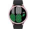 Gotofar Watch Case Rhinestone Shockproof Electroplating PC Watch Bumper Screen Protector Cover for Samsung Galaxy Watch 4 - 44mm Pink