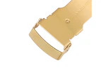 Gotofar Watch Buckle Universal Double Press Stainless Steel Watch Safety Folding Clasp for Watchmaker - 18mm Golden