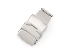 Gotofar Watch Buckle Universal Double Press Stainless Steel Watch Safety Folding Clasp for Watchmaker - 18mm Silver