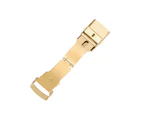 Gotofar Watch Buckle Universal Double Press Stainless Steel Watch Safety Folding Clasp for Watchmaker - 22mm Golden