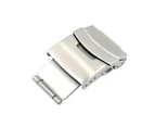 Gotofar Watch Buckle Universal Double Press Stainless Steel Watch Safety Folding Clasp for Watchmaker - 16mm Silver