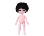 17cm BJD Doll 13  Movable Joints Black Eyes Colored Hair Plastic Girl Naked Doll Body Clothes Changing Toy for Gift- 17cm,14