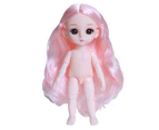 17cm BJD Doll 13  Movable Joints Black Eyes Colored Hair Plastic Girl Naked Doll Body Clothes Changing Toy for Gift- 5,17cm