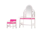 1 Set Dollhouse Mini Dressing Table Colorful Easy-using Modern Doll House Furniture Dresser for Play-Pink