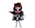 Girl Toy Doll Anime Cartoon Ball Jointed Doll Toy Small Soft Princess Dolls with Clothes for Kids Girl Birthday Gift- 23cm,C