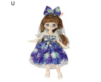 Girl Toy Doll Anime Cartoon Ball Jointed Doll Toy Small Soft Princess Dolls with Clothes for Kids Girl Birthday Gift- 23cm,U