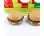 8Pcs/Set Miniature Hamburger Exquisite Workmanship Novel Interactive Dollhouse Kitchen Hamburger Pizza for Entertainment-