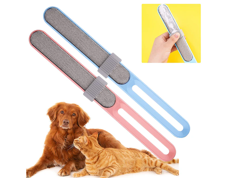2 Pcs Pet Hair Remover Double-Sided Hair Removal Brush Clothes Hair Removal