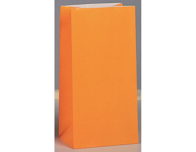 Paper Bags Orange 12 Pack