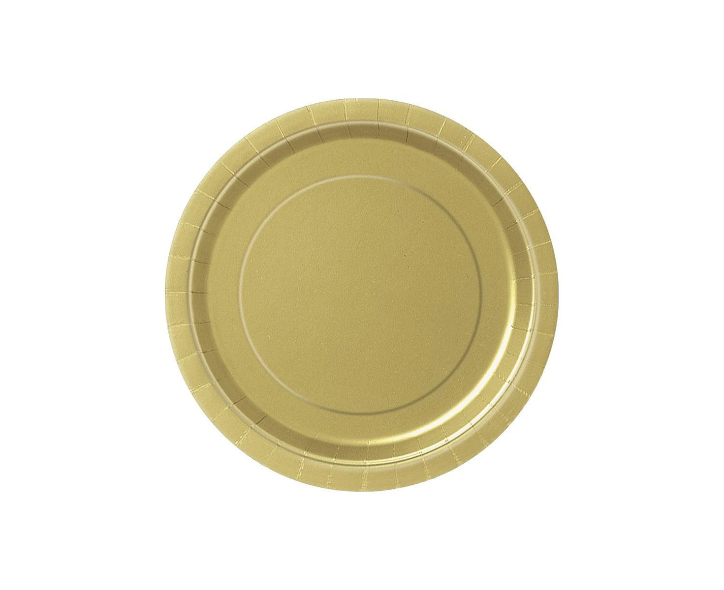 Gold Paper Plates 22cm 8 Pack