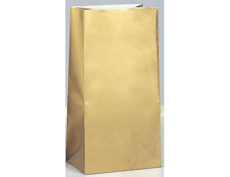 Paper Bags Gold 10 Pack