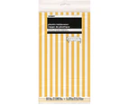 Stripes Yellow Plastic Tablecover