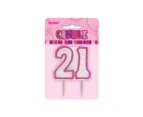 Glitz Pink Number Candle - 21