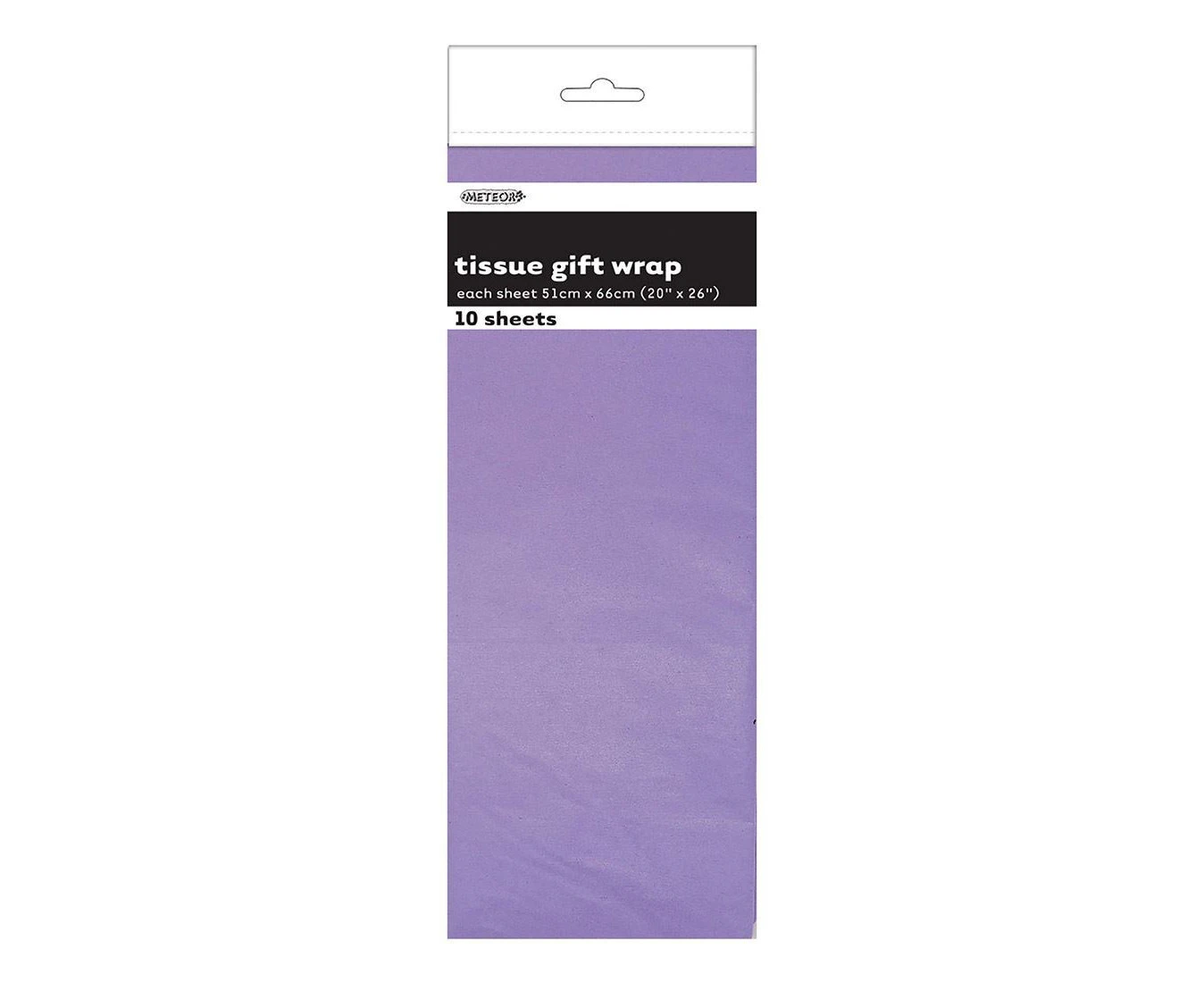 10pk Lavender Tissue Gift Wrap Sheets 51x66cm