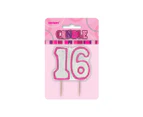 Glitz Pink Number Candle - 16