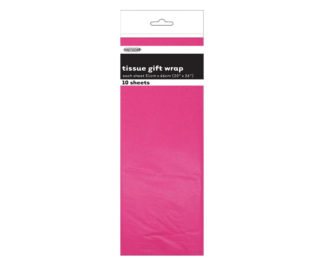 10pk Hot Pink Tissue Gift Wrap Sheets 51x66cm