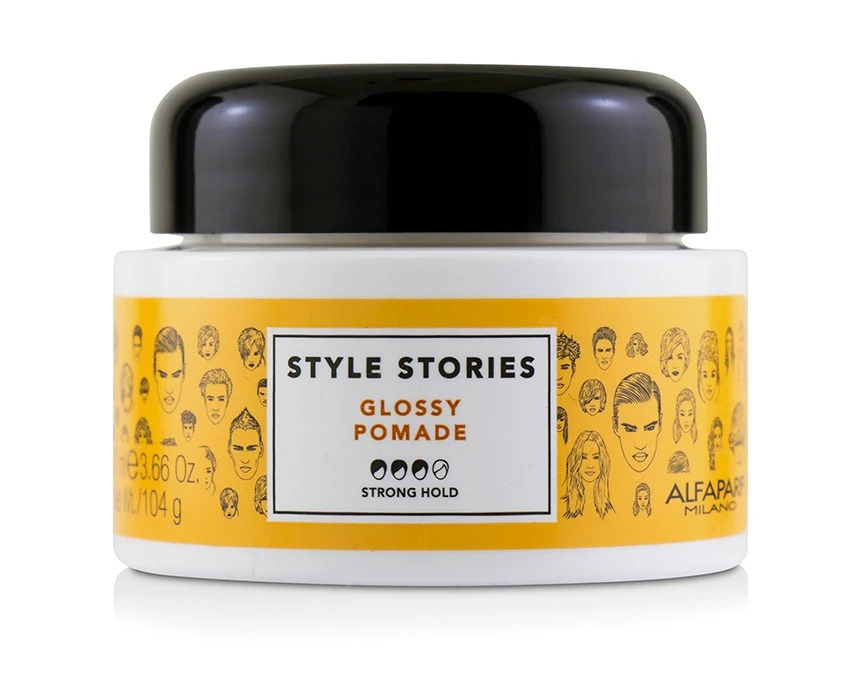 AlfaParf Style Stories Glossy Pomade (Strong Hold)  100ml/3.66oz