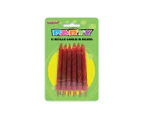 Metallic Candles Holders Red 12 Pack