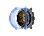 Gotofar Protective Shell Soft TPU Anti-scratch Hollow Smart Watch Frame Protector Case for Suunto 7 - Transparent Blue