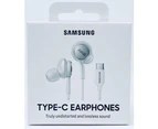 Samsung Corded AKG USB-C Earphones -  WHITE | for Samsung USB-C phones| S23 |Ultra | FOLD | FLIP