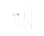 Samsung Corded AKG USB-C Earphones -  WHITE | for Samsung USB-C phones| S23 |Ultra | FOLD | FLIP