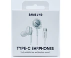 Samsung Corded AKG USB-C Earphones -  WHITE | for Samsung USB-C phones| S23 |Ultra | FOLD | FLIP