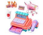 Cash Register Toy Intellectual Development Hand-eye Coordination Educational Tool Checkout Scanner  Shopping Play Set for Kids- 1 Set