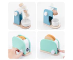 Wooden Toaster Coffee Machine Mixer Juicer Kitchen Play Toy Educational Gifts- C