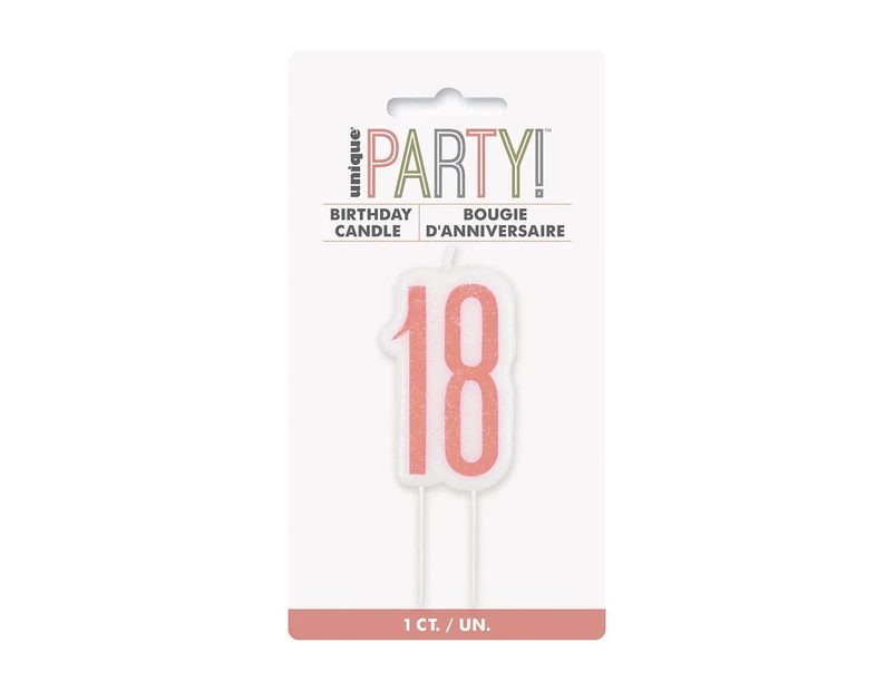 Rose Gold Number Candle - 18