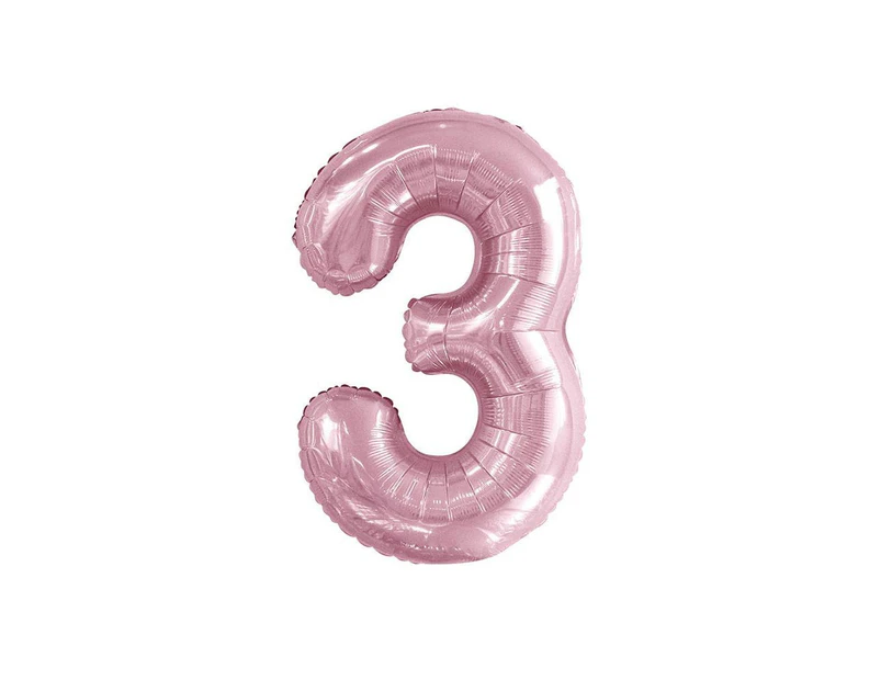 86cm Lovely Pink 3 Number Foil Balloon