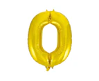 86cm Gold 0 Number Foil Balloon