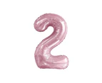 86cm Lovely Pink 2 Number Foil Balloon