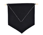 Nordic Blank Cotton Brooch Pin Badge Holder Hanging Wall Display Banner Flag-Black-M