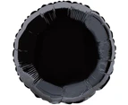 45m Black Round  Foil Balloon Packaged