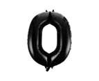 86cm Black 0 Number Foil Balloon