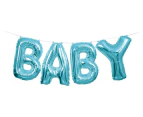 Baby Blue Foil Letter Balloon Kit 35.5cm