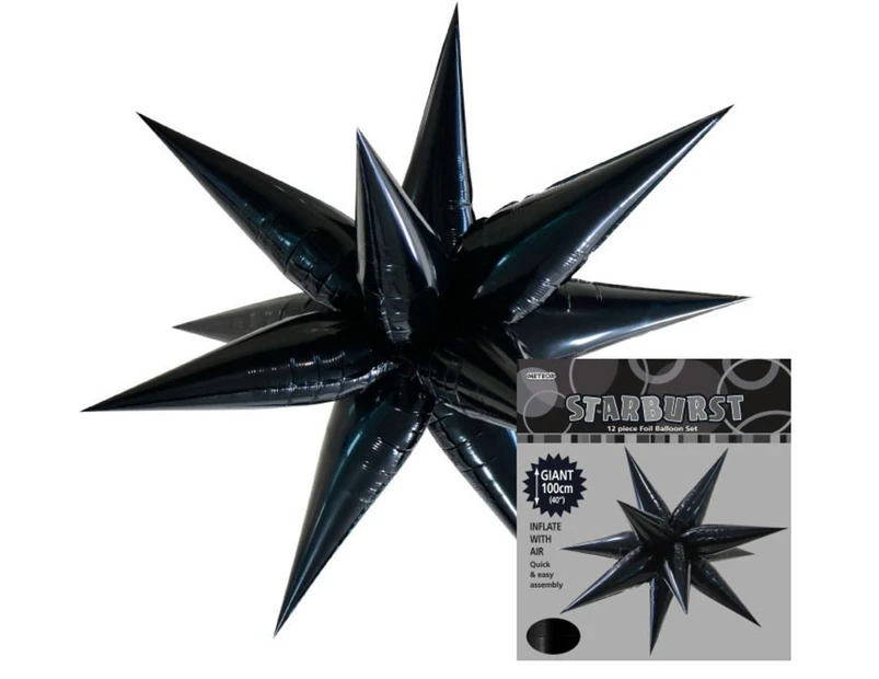 Glitz Starburst Black 100cm