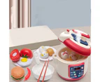 25Pcs/Set Cooking Tableware Toys Disinfection Cabinet Cleaning Storage Atomized Steam Scene Simulation Electric Rice Cooker Kitchen Toy Suit