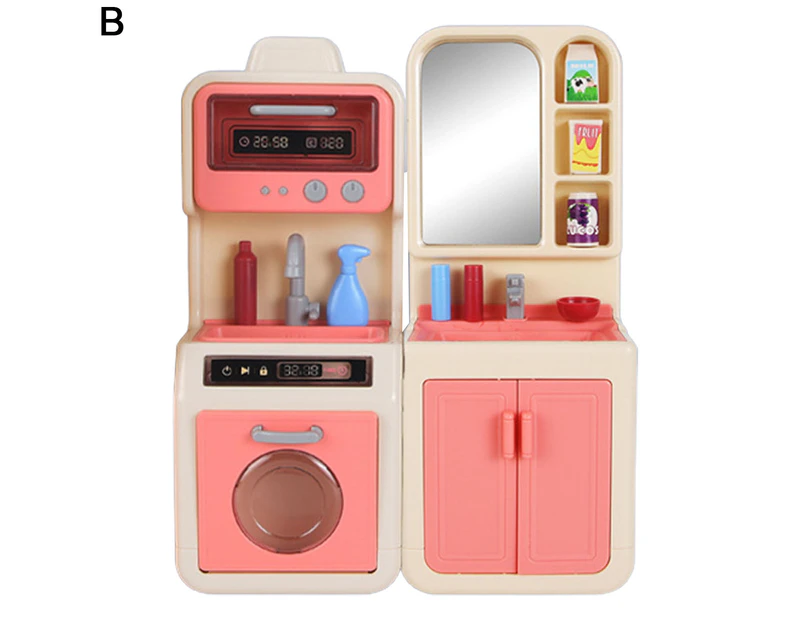 1Set Pretend Play Toy Improve Extracurricular Knowledge Anti-deform Plastic Play House Children Kitchen for Household- B