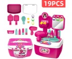 Simulation Children Pretend Play Role Play House Toy Kitchen Make Up Doctor Set-Rose Red