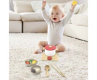 Kitchen Utensil Toys Safe Interactive Wood Play Cooking Toys Set for Family- B