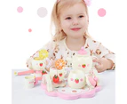 Children Wooden Simulation Teacup Afternoon Tea Kitchen Pretend Play Toy Gifts-