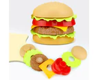 Simulation Fast Food Hamburger French Fries Kitchen Model Kids Pretend Play Toy- Burger French Fries