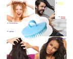 4Pack Hair Scalp Exfoliator Brush Dandruff Cleaning Brush, Flexible Scalp Massager Brush, Shower Scalp Shampoo Brush for Home, Office, Travel and Pets