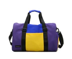 Gotofar Color Stitching Outdoor Bag Wet and Dry Separation Fitness Equipment Multifunctional Shoulder Bag for Gym - Purple