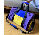 Gotofar Color Stitching Outdoor Bag Wet and Dry Separation Fitness Equipment Multifunctional Shoulder Bag for Gym - Purple