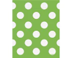 Dots 8 Loot Bags  - Lime Green