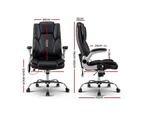 Artiss 8 Point Massage Office Chairs Computer Desk Chair Armrests PU Leather