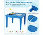 Giantex Square Kids Table Toddler Activity Play Study Desk Indoor & Outdoor Children Furniture for Boys & Girls Blue